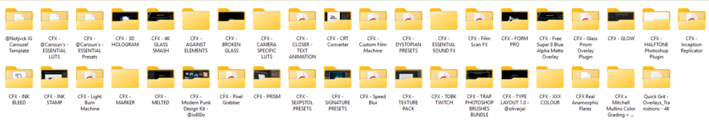 What is inside Complete Cfx Collection By Creator Fx