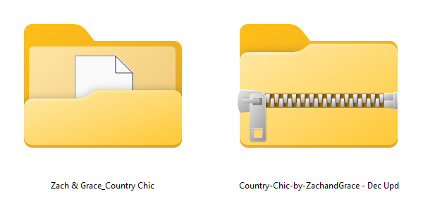 What is inside The Country Chic Preset Pack by Zach and Grace