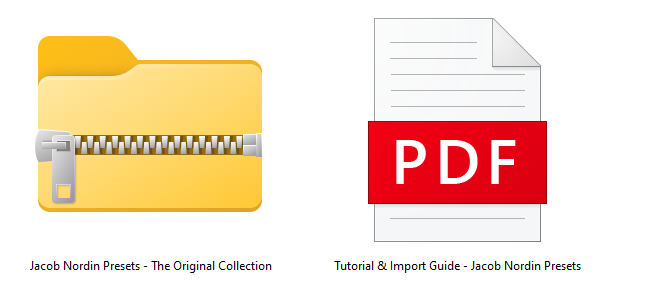 What is inside The Original Collection Presets by Jacob Nordin
